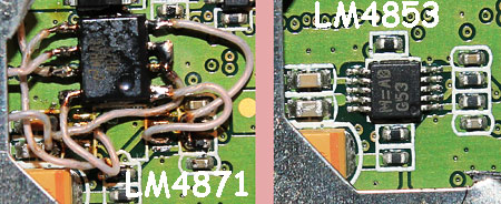 Ремонт навигатора GPS 535. 3. Замена УНЧ LM4853 на LM4871, Белецкий А. И.